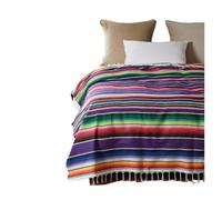 WJIAYAO Manta de Playa Manta de Playa Estilo étnico Bohemio, Toalla con borlas, Alfombra, Mantas, Manta Picnic, Mantel a Rayas Hecho a Mano