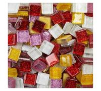 WJIAYAO Mosaicos 50 Uds DIY Mezcla de Colores Brillo Mosaico de Piedras de Vidrio Azulejos de Mosaico guijarros de Vidrio Material Artesanal Rompecabezas for Hacer mosaicos DIY 9 * 9mm(Color 10)