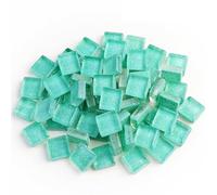 WJIAYAO Mosaicos 50 Uds DIY, Mosaico de Piedras de Cristal con Purpurina Colorida, Azulejos de Mosaico, guijarros de Vidrio, Material Artesanal, Rompecabezas for Hacer mosaicos DIY de 9x9mm(Color 9)