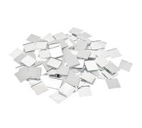 WJIAYAO Mosaicos Azulejos de Mosaico con Espejo de Cristal Cuadrado pequeño, Pegatina de Pared for Manualidades DIY, Materiales de decoración del hogar, 100~500 Piezas(Silver,10MM_200PCS)