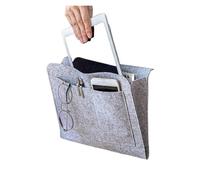 WJIAYAO organizador de cabecera Bolsa de almacenamiento colgante for mesita noche, caja pañuelos con control remoto, bolsa for libros , artículos varios for el hogar(Light grey)