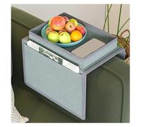 WJIAYAO organizador de cabecera Bolsa de almacenamiento for sofá, organizador reposabrazos for sala estar, control remoto TV, teléfono celular, taza café, pañuelos(Gray)
