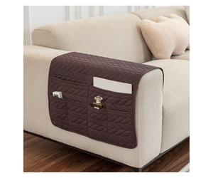 WJIAYAO organizador de cabecera Toalla de mano for sofá con bolsillo almacenamiento, bolsa organizadora for revistas y reposabrazos(2)