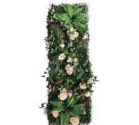 WJIAYAO Paneles de Pared de Césped Artificial Panel de Rosas Artificiales for decoración del hogar, 40 x 120 cm, Cubierto con Estera Paja(Color7)