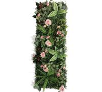 WJIAYAO Paneles de Pared de Césped Artificial Panel de Rosas Artificiales for decoración del hogar, 40 x 120 cm, Cubierto con Estera Paja(Color10)