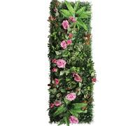 WJIAYAO Paneles de Pared de Césped Artificial Panel de Rosas Artificiales for decoración del hogar, 40 x 120 cm, Cubierto con Estera Paja(Color20)