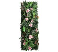 WJIAYAO Paneles de Pared de Césped Artificial Panel de Rosas Artificiales for decoración del hogar, 40 x 120 cm, Cubierto con Estera Paja(Color3)