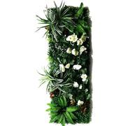 WJIAYAO Paneles de Pared de Césped Artificial Panel de Rosas Artificiales for decoración del hogar, 40 x 120 cm, Cubierto con Estera Paja(Color31)