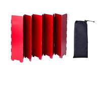 WJIAYAO Parabrisas Plegable para Camping Estufa Plegable portátil de 12 Placas con Pantalla a Prueba Viento for Exteriores, Quemador Cocina, a Parabrisas para Cocina al Aire Libre(12 Plates Red)
