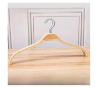 WJIAYAO Perchas de Madera Percha de Madera de bambú for Ropa de Mujer, Sencilla, sin Rastro, for Tienda de Ropa, con Abrazadera for Adultos(COLOR1,5pc)