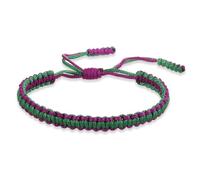 WJIAYAO pulseras cuerda Pulsera de cuerda nailon tejida hecha a mano Multicolor, brazaletes cadena tejidos colores mezclados for hombres y mujeres ajustables(Green-Purple Red)