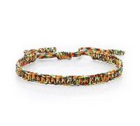 WJIAYAO pulseras cuerda Pulsera de cuerda nailon tejida hecha a mano Multicolor, brazaletes cadena tejidos colores mezclados for hombres y mujeres ajustables(Mixcolor)