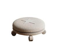 WJIAYAO Taburete bajo con Ruedas Taburete con Ruedas Universal for el hogar, pequeño, de Lana, for Cambiar Zapatos, bajo, silencioso, Antideslizante(White Star)