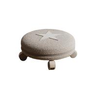 WJIAYAO Taburete bajo con Ruedas Taburete con Ruedas Universal for el hogar, pequeño, de Lana, for Cambiar Zapatos, bajo, silencioso, Antideslizante(Grey Star)