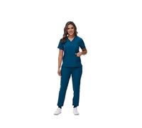 WJIAYAO Uniforme Sanitario Unisex Uniforme médico y de enfermería, Duradero, Dental, pediátrico, Secado rápido, for Servicios atención médica(Color 11,XL)