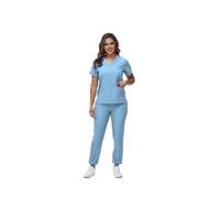 WJIAYAO Uniforme Sanitario Unisex Uniforme médico y de enfermería, Duradero, Dental, pediátrico, Secado rápido, for Servicios atención médica(Color 5,M)