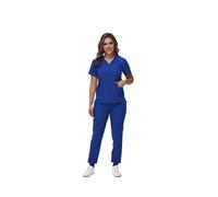 WJIAYAO Uniforme Sanitario Unisex Uniforme médico y de enfermería, Duradero, Dental, pediátrico, Secado rápido, for Servicios atención médica(Color 6,M)