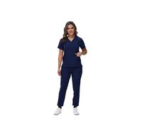 WJIAYAO Uniforme Sanitario Unisex Uniforme médico y de enfermería, Duradero, Dental, pediátrico, Secado rápido, for Servicios atención médica(Color 7,S)