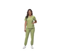WJIAYAO Uniforme Sanitario Unisex Uniforme médico y de enfermería, Duradero, Dental, pediátrico, Secado rápido, for Servicios atención médica(Color 8,XXL)