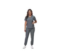 WJIAYAO Uniforme Sanitario Unisex Uniforme médico y de enfermería, Duradero, Dental, pediátrico, Secado rápido, for Servicios atención médica(Color 4,XXL)