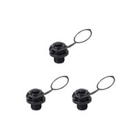 WJIAYAO Válvula De Aire para Botes Inflables 1-10 Piezas de válvula Aire, Tapa Boquilla, Bote Inflable, Tapones en Espiral, tapón colchón Repuesto(3pcs Black)