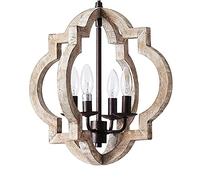 WJIHUYU Lámpara de araña rústica,Lámpara Colgante de Estilo rústico,Lámparas de araña de Hierro Vintage de 4 Luces Que cuelgan del Techo Lámparas para el Comedor Dormitorio Sala de Estar Vestíbulo