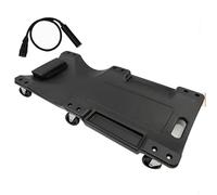 WJJKJH Camilla de mecánico Camilla Mecánica De Perfil Bajo, Resistente, De Plástico Moldeado por Soplado, con Reposacabezas Acolchado, 6 Ruedas Giratorias Y Capacidad De 136 Kg(Black,92x43x12cm)