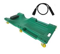 WJJKJH Camilla de mecánico Camilla Mecánica De Perfil Bajo, Resistente, De Plástico Moldeado por Soplado, con Reposacabezas Acolchado, 6 Ruedas Giratorias Y Capacidad De 136 Kg(Green,102x48x12cm)