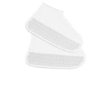 WJLYDM 2pcs Waterproof Shoe Covers Silicone Anti-Slip For Outdoor Rainy Day Reusable Cover(White,M (35-39))