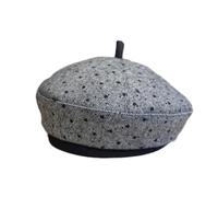 WJLYDM Boina de otoño e invierno for mujer, moderna, elegante, delicada, dulce y que realza el rostro, con un pequeño sombrero calabaza(Black)