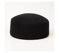 WJLYDM Boina estampada de fieltro 100% lana for otoño e invierno. tipo pan/calabaza for mujer. Sombrero pillbox pintor for hombre y(Black B)