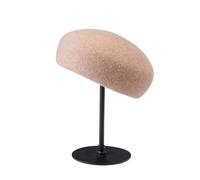 WJLYDM Boinas elegantes de fieltro lana for mujer y niños, estilo boina pan calabaza, ideales for otoño e invierno. Sombrero sencillo pintor(Color-02,54cm)