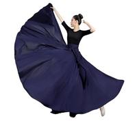 WJLYDM Falda Flamenca for Mujer, Vestido Largo de Danza española, Falda con Vuelo Grande, Color Degradado, Ropa Gitana Rendimiento(Deep Blue,540Degree 85cm)