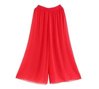 WJLYDM Pantalones de práctica baile, pantalones, anchos for mujeres adultas, yoga, fiesta gasa, disfraces(Red)