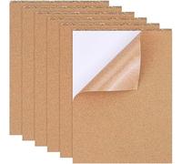 WJLYDM Paquete de 8 láminas corcho autoadhesivas 1 mm grosor, tamaño A4, rectangulares, aislantes, for decoración pared posavasos, bodas