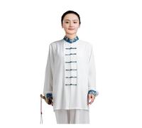 WJLYDM Ropa Tradicional for Hombres y Mujeres Adultos, Uniforme de Tai chi y Kung fu, Ropa Informal for Practicar Artes Marciales.(White,XL)