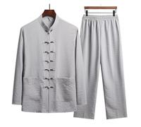 WJLYDM Ropa Tradicional Holgada, Traje Tang, Ropa de Kung Fu, Retro, Unisex, Tai Chi, Cintura elástica, Ropa de Estar por casa de Viscosa, Talla 4XL(Color 01,XL (70-80kg))