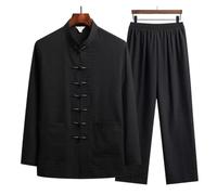 WJLYDM Ropa Tradicional Holgada, Traje Tang, Ropa de Kung Fu, Retro, Unisex, Tai Chi, Cintura elástica, Ropa de Estar por casa de Viscosa, Talla 4XL(Color 02,L (57.5-70kg))