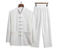 WJLYDM Ropa Tradicional Holgada, Traje Tang, Ropa de Kung Fu, Retro, Unisex, Tai Chi, Cintura elástica, Ropa de Estar por casa de Viscosa, Talla 4XL(Color 03,L (57.5-70kg))