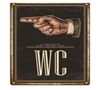 WJLYDM SeñAlizacióN De Aseos Hombre Señora Divertido WC Cartel de Metal Placa de Inodoro Placa de Lata KTV Bar Tienda Baño Decoración de Pared Mural Decoración del Hogar 8 X 12 Pulgadas(2)
