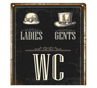 WJLYDM SeñAlizacióN De Aseos Hombre Señora Divertido WC Cartel de Metal Placa de Inodoro Placa de Lata KTV Bar Tienda Baño Decoración de Pared Mural Decoración del Hogar 8 X 12 Pulgadas(6)