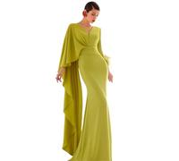 WJLYDM Vestido de Fiesta Formal Sirena con Escote en V y Corte A(16)