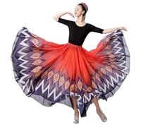 WJLYDM Vestidos de Danza Flamenca clásica for Mujer, Faldas Baile escénicas 720 Grados(720 Degrees A,90cm)
