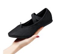WJLYDM Zapatos de Baile for Mujer, Zapatos Ballet for niñas, Jazz, Salsa, Suela Blanda, Tacones Bajos, Zapatillas for niños, Latinas Rosas, Negras y Rojas(2Outdoor Black 1cm,40)