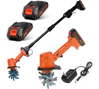 WJMRELIABLE Motoazada eléctrica sin Cable,24v Rotavator eléctrico,235rpm Cultivador de Mano,para jardinería Mantenimiento del césped Excavación del Suelo Cultivo