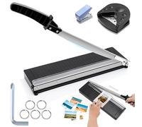 WJMY Cuchilla de acero cortador de papel A4/B5/A5/B6/B7, máquina de corte de papel 8 hojas de capacidad de corte, cortador de palanca, para materiales son láminas delgadas, cuero, fotos