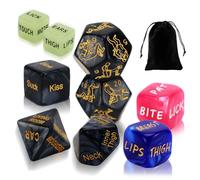WJMY Juego de 9 dados, juguete sexual para parejas, posición sexual, juego sexual Kama-Sutra para adultos, regalo de dormitorio, escenario de dados de decisión, pose, parte del cuerpo y estilo de