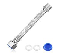 WJMY Manguera blindada de 3/4 pulgadas, manguera flexible de acero inoxidable, tubo ondulado, 40 cm, IG x AG, tubo de conexión universal para conexión de agua, calefacción, sistema de ablandamiento
