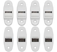 WJMY Pasacintas Persiana Guía de Correa Mini para Persianas Enrollables con Junta de Cepillo, para Correas de Hasta 23 mm de Ancho, Color Blanco x 8 (Rolle bis 23mm Gurtbreite)