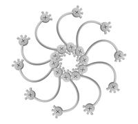 WJnflQN 10 lazos magnéticos, organizador de cables de silicona en forma de palma, clips de marcapáginas, imanes de nevera, correas de cables, organizador de alambre reutilizable para el trabajo, la